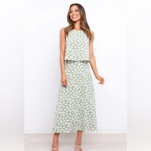 Petal & Pup green floral “Bateman” dress
